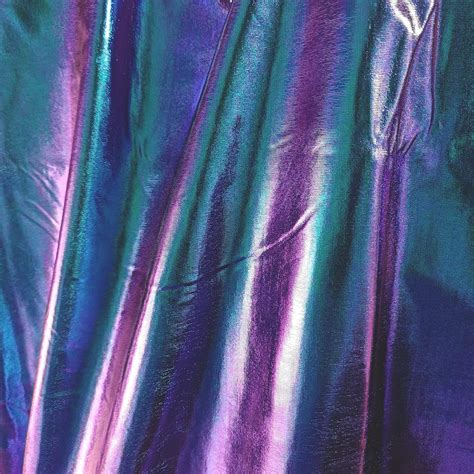 Hologram Metallic Foil Stretch Fabric Width 57 Inches 